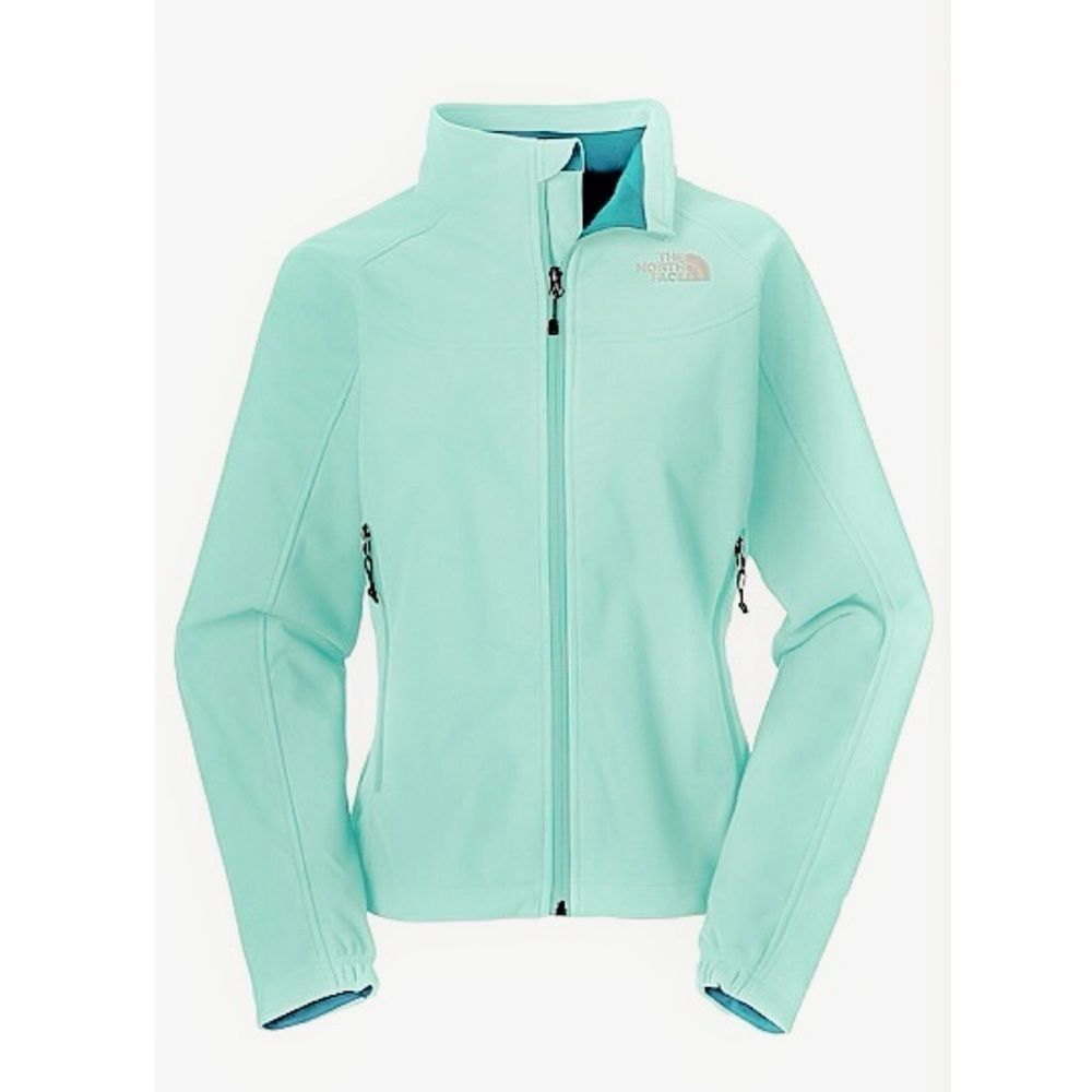 The North Face • Mint Green Teal Windwall Full Zip
Fleece Jacket Sz M